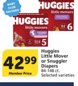 Pavilions Huggies Little Mover or Snuggler Diapers offer
