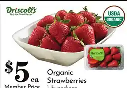 Pavilions Organic Strawberries offer