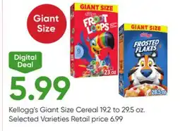 Stater Bros Kellogg's Giant Size Cereal offer
