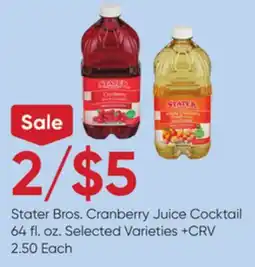 Stater Bros Stater Bros. Cranberry Juice Cocktail offer