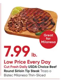 Stater Bros USDA Choice Beef Round Sirloin Tip Steak offer