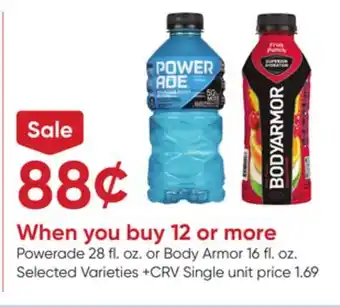 Stater Bros Powerade 28 fl. oz. or Body Armor 16 fl. oz offer