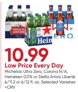 Stater Bros Michelob Ultra Zero, Corona N/A, Heineken 0.0% or Stella Artois Liberté offer