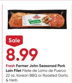 Stater Bros Farmer John Seasoned Pork Loin Filet offer