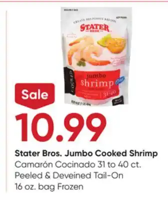 Stater Bros Stater Bros. Jumbo Cooked Shrimp offer