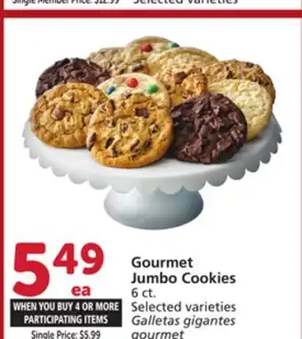 Vons Gourmet Jumbo Cookies 6 ct offer