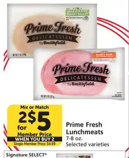 Vons Signature SELECT Prime Fresh Lunchmeats offer