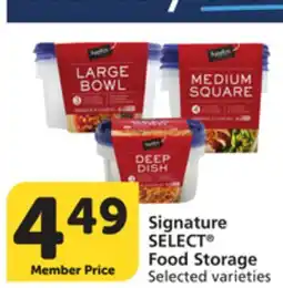 Vons Signature SELECT Food Storage offer