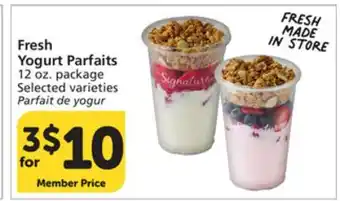 Vons Fresh Yogurt Parfaits offer