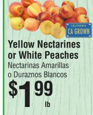 Smart & Final Yellow Nectarines or White Peaches offer