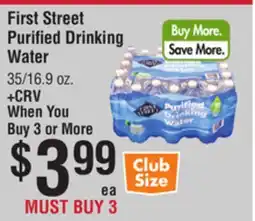 Smart & Final First Street Purified Drinking Water offer