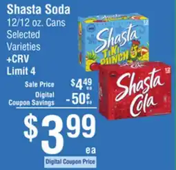 Smart & Final Shasta Soda offer