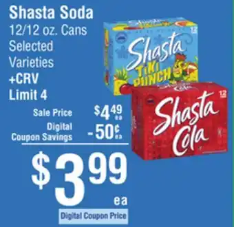 Smart & Final Shasta Soda offer