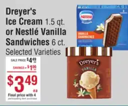 Smart & Final Dreyer's Ice Cream or Nestlé Vanilla Sandwiches offer
