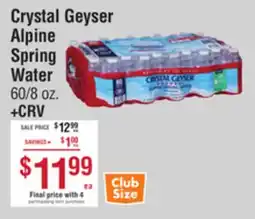 Smart & Final Crystal Geyser Alpine Spring Water offer