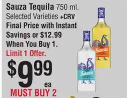 Smart & Final Sauza Tequila offer