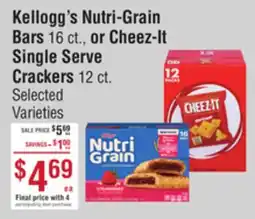 Smart & Final Kellogg's Nutri-Grain Bars, or Cheez-It Single Serve Crackers offer