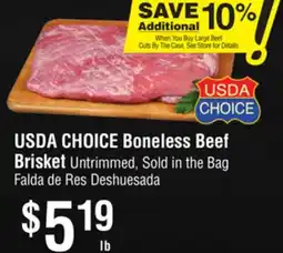 Smart & Final USDA CHOICE Boneless Beef Brisket offer