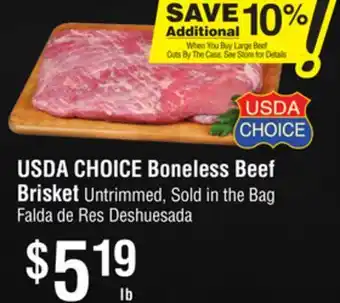 Smart & Final USDA CHOICE Boneless Beef Brisket offer