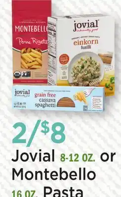 Heinen's Jovial 8-12 OZ. or Montebello 16 OZ. Pasta offer