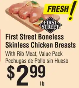 Smart & Final First Street Boneless Skinless Chicken Breasts offer