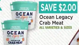 Heinen's Ocean Legacy Crab Meat offer