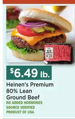 Heinen's Heinen's Premium 80% Lean Ground Beef offer