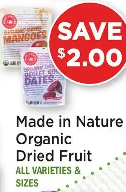 Heinen's Made in Nature Organic Dried Fruit offer