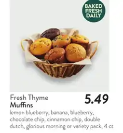 Fresh Thyme Fresh Thyme Muffins offer