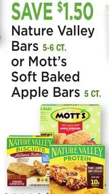 Heinen's Nature Valley Bars 5-6 CT. or Mott's Soft Baked Apple Bars 5 CT offer
