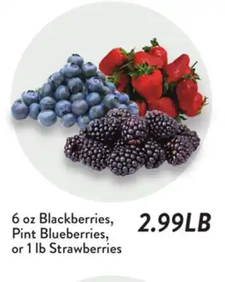 Fresh Thyme 6 oz Blackberries, Pint Blueberries, or 1 lb Strawberries offer