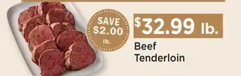 Heinen's Beef Tenderloin offer