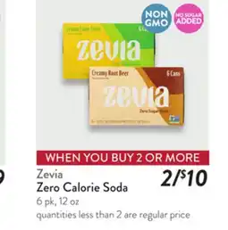 Fresh Thyme Zevia Zero Calorie Soda offer