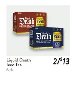 Fresh Thyme Liquid Death Iced Tea offer