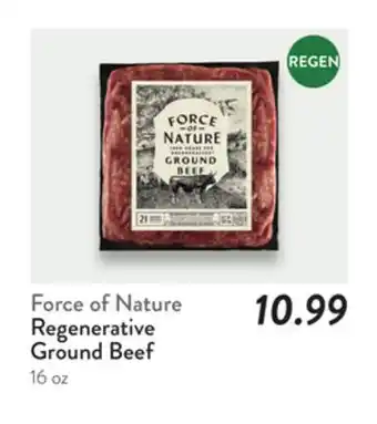 Fresh Thyme Force of Nature Regenerative Ground Beef offer