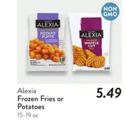Fresh Thyme Alexia Frozen Fries or Potatoes offer