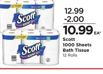 Food 4 Less Scott 1000 Sheets Bath Tissue offer