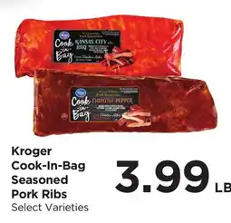 Food 4 Less Kroger Cook-In-Bag Seasoned Pork Ribs offer