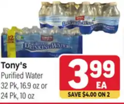 Tony’s Fresh Market Tony's Purified Water offer