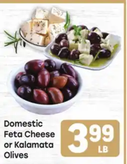 Tony’s Fresh Market Domestic Feta Cheese or Kalamata Olives offer