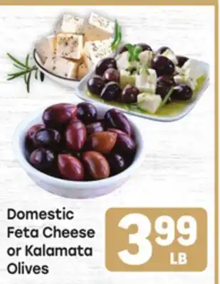 Tony’s Fresh Market Domestic Feta Cheese or Kalamata Olives offer