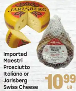 Tony’s Fresh Market Imported Maestri Prosciutto Italiano or Jarlsberg Swiss Cheese offer