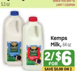 Tony’s Fresh Market Kemps Milk offer
