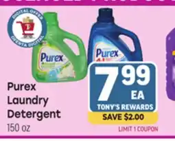 Tony’s Fresh Market Purex Laundry Detergent offer
