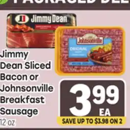 Tony’s Fresh Market Jimmy Dean Sliced Bacon or Johnsonville Breakfast Sausage offer
