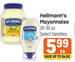 Tony’s Fresh Market Hellmann's Mayonnaise offer