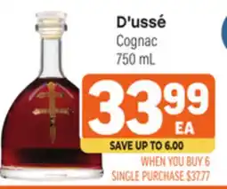 Tony’s Fresh Market D'ussé Cognac offer