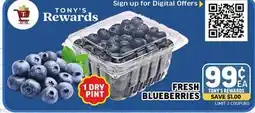 Tony’s Fresh Market FRESH BLUEBERRIES offer