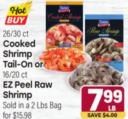 Tony’s Fresh Market 26/30 Cooked Shrimp Tail-On or 16/20 ct EZ Peel Raw Shrimp offer