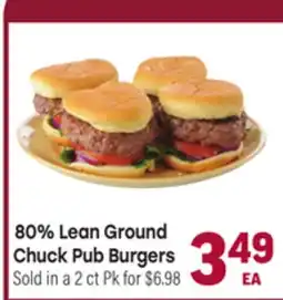 Tony’s Fresh Market 80% Lean Ground Chuck Pub Burgers offer